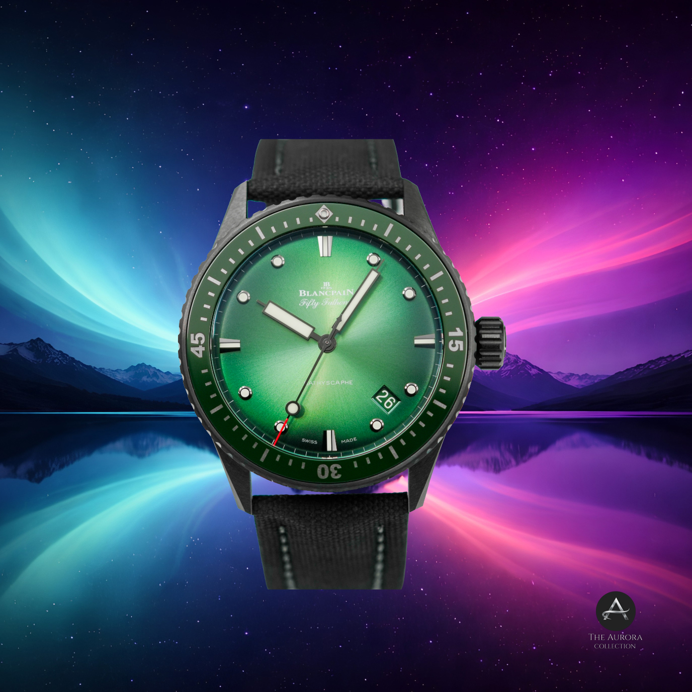 Blancpain Fifty Fathoms Bathyscaphe Green Ceramic 43mm 5000-0153-B52A | Box & Manuals | Excellent Condition